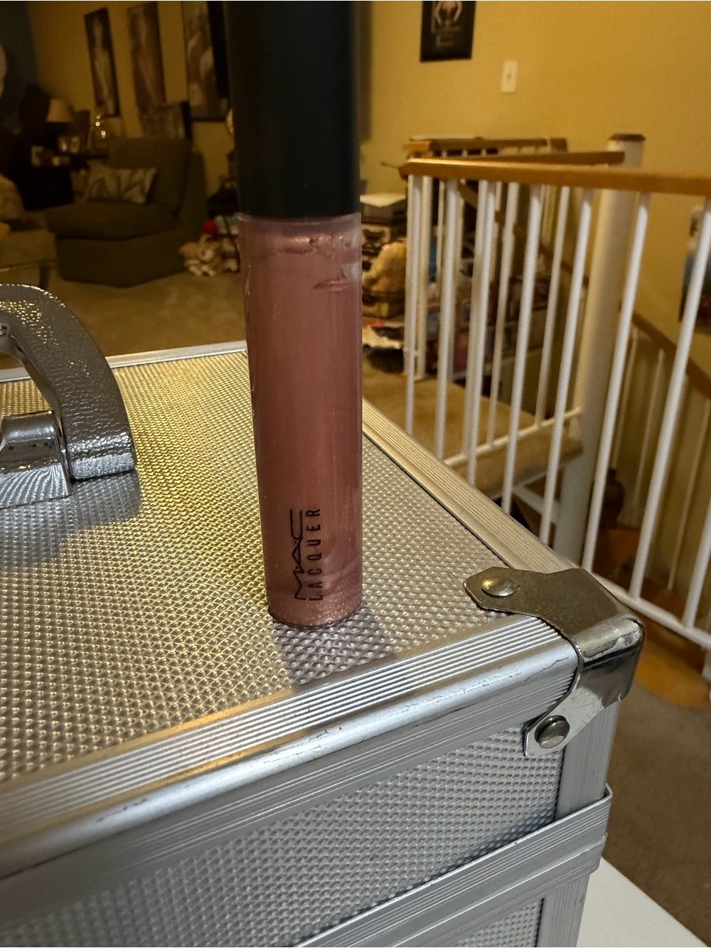 Mac lipgloss with brush beautiful bronze color shiny